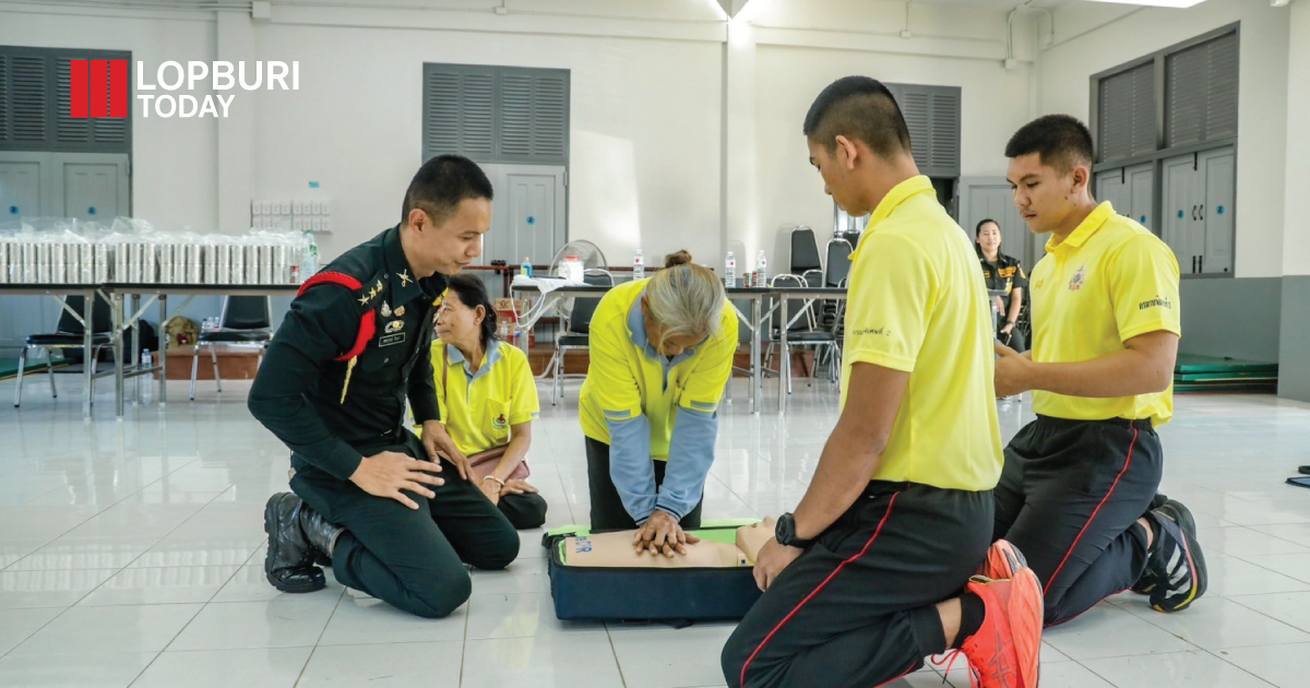 อบรม “การปฐมพยาบาลและการช่วยฟื้นคืนชีพขั้นพื้นฐาน” ให้กับกลุ่มอสม.และแม่บ้านทหารบก