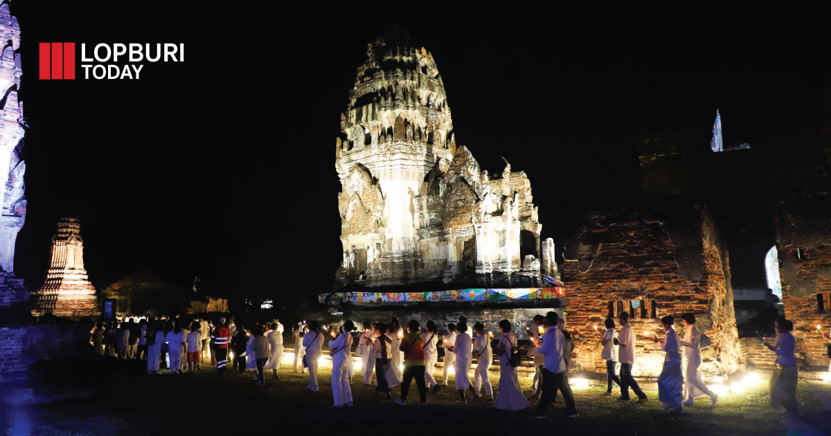 งานทำบุญเมืองลพบุรี ครั้งที่ 25 แห่ผ้าพระบฏ ห่มพระปรางค์ที่ใหญ่ที่สุดของจังหวัดลพบุรี